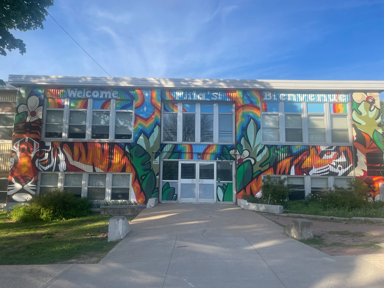Full exterior mural at St. Catherine's Elementary